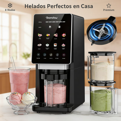 Heladera Eléctrica Teendow 10 en 1 con Re-Spin y Mix-In