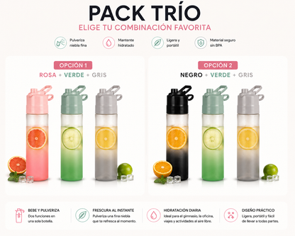 Botella Deportiva 650 ml con Pulverizador INUA