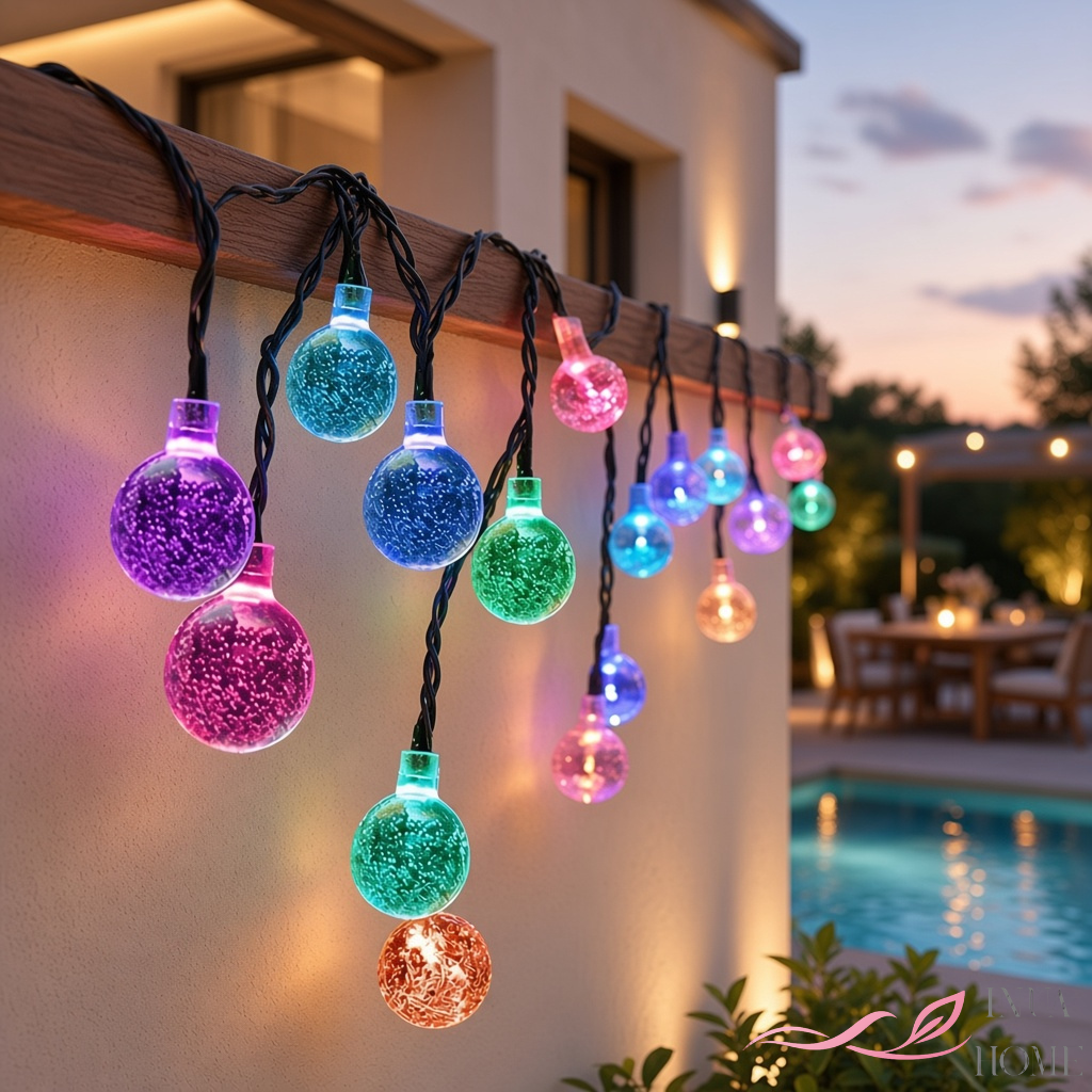 Guirnalda de Luces LED Solar para Jardín y Exterior