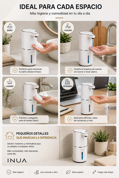 Dispensador de Jabón Automático con Sensor INUA