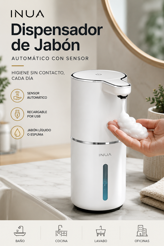 Dispensador de Jabón Automático con Sensor INUA