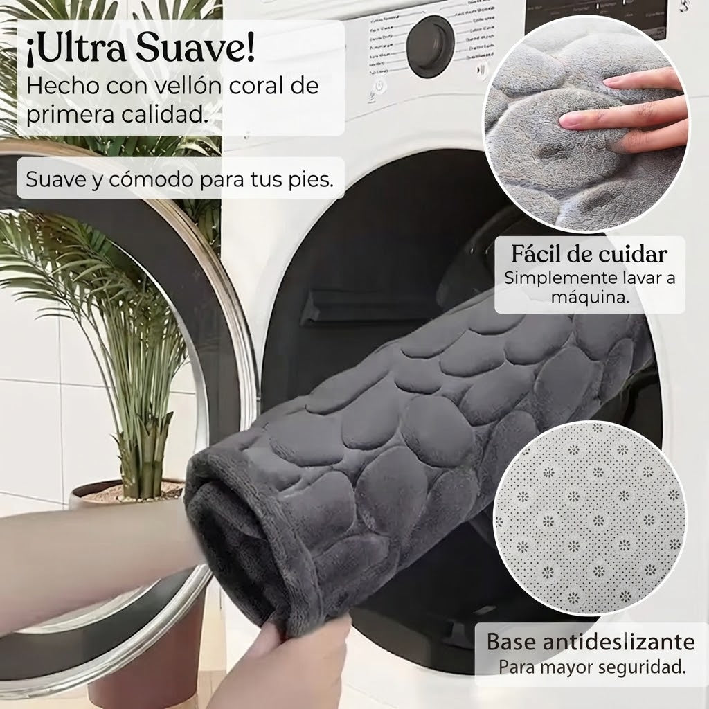 Felpudo o alfombra de Baño Textura Adoquín 3D Antideslizante