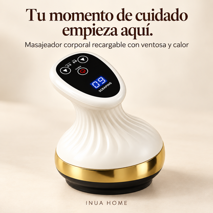 Masajeador corporal recargable con ventosa y calor