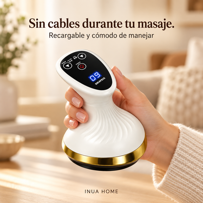 Masajeador corporal recargable con ventosa y calor