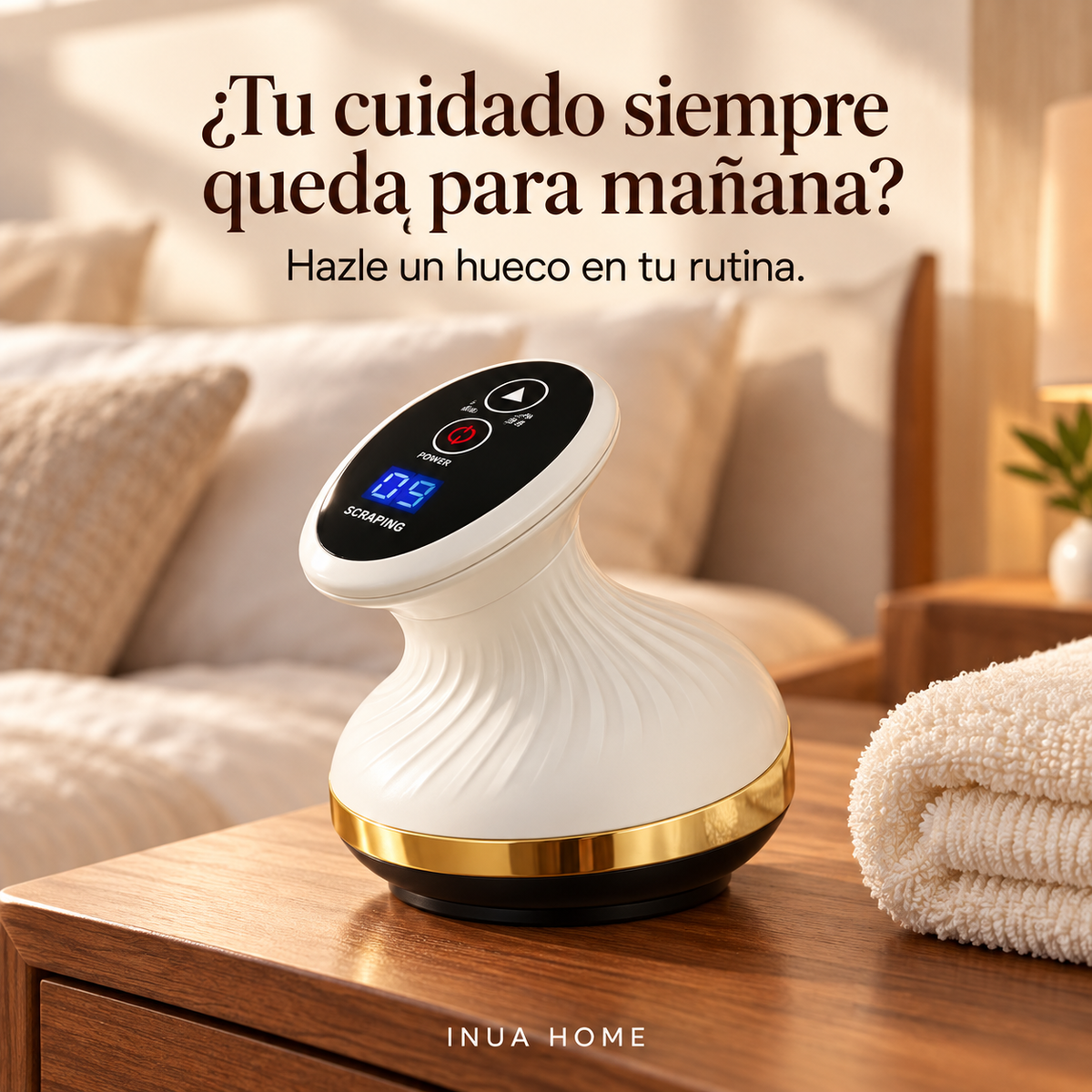 Masajeador corporal recargable con ventosa y calor