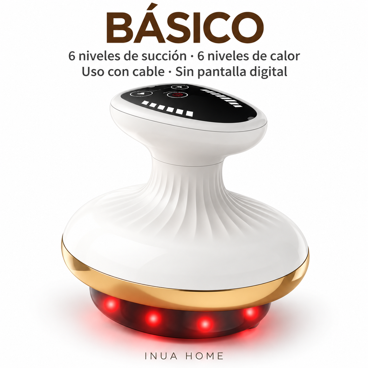 Masajeador corporal recargable con ventosa y calor