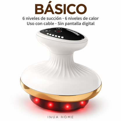 Masajeador corporal recargable con ventosa y calor