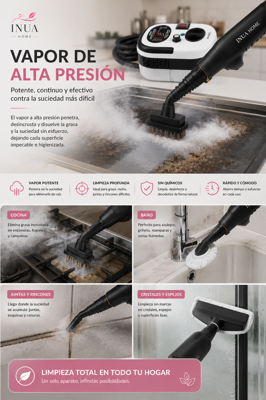 Limpiador a Vapor de Alta Presión 2500W INUA