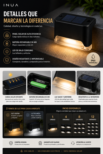 Luces LED Solares para Exterior INUA