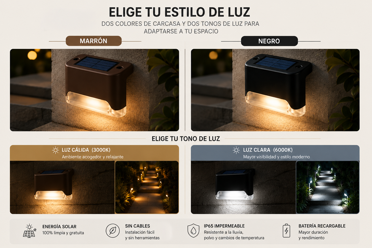 Luces LED Solares para Exterior INUA