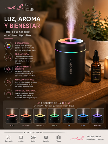Mini Humidificador y Difusor de Aromas USB INUA