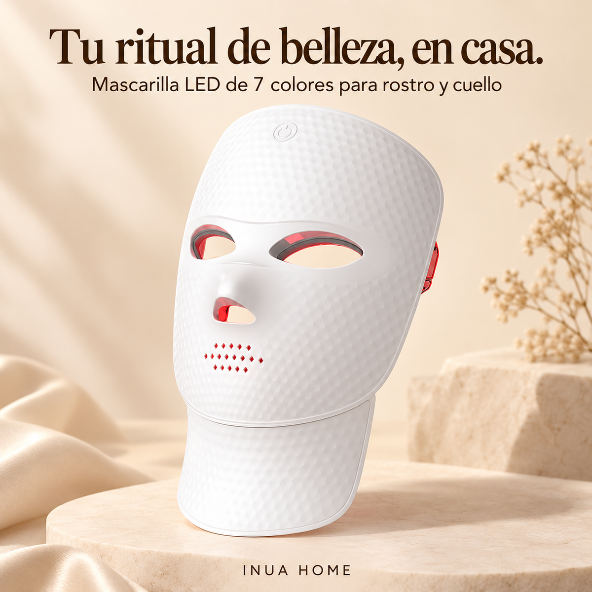 Mascarilla LED de 7 colores para rostro y cuello