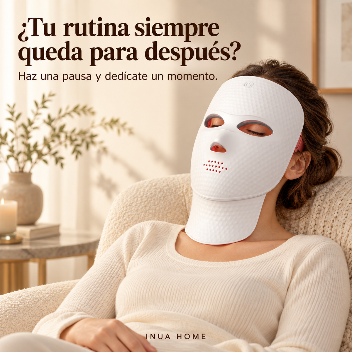 Mascarilla LED de 7 colores para rostro y cuello