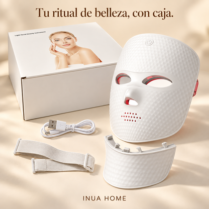 Mascarilla LED de 7 colores para rostro y cuello
