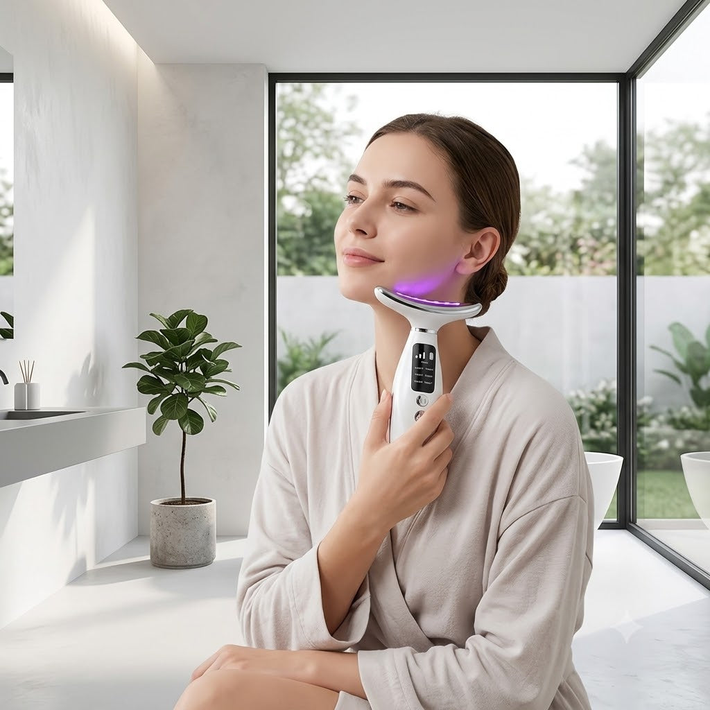 Masajeador facial y cuello Led - Tu spa en casa