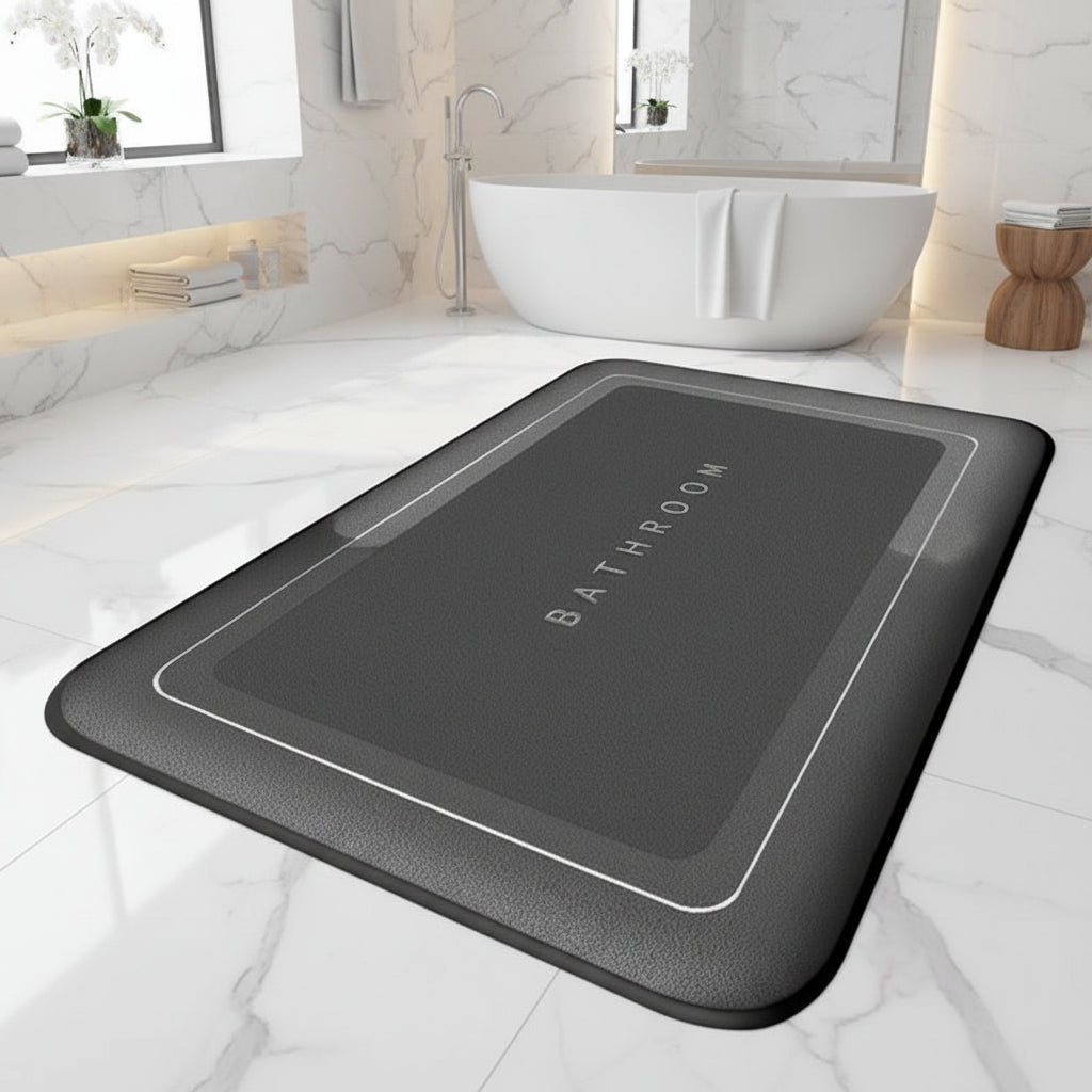 Alfombra de Baño Absorbente Extra Gruesa — Antideslizante y Secado Rápido