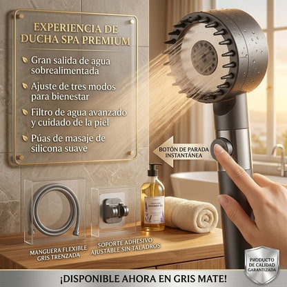 Alcachofa de Ducha con Filtro – Spa en Casa, Presión Máxima - Inua Home