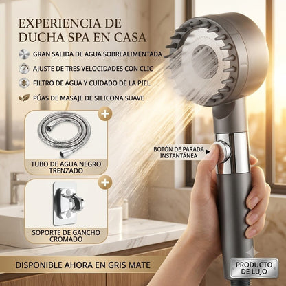 Alcachofa de Ducha con Filtro – Spa en Casa, Presión Máxima - Inua Home