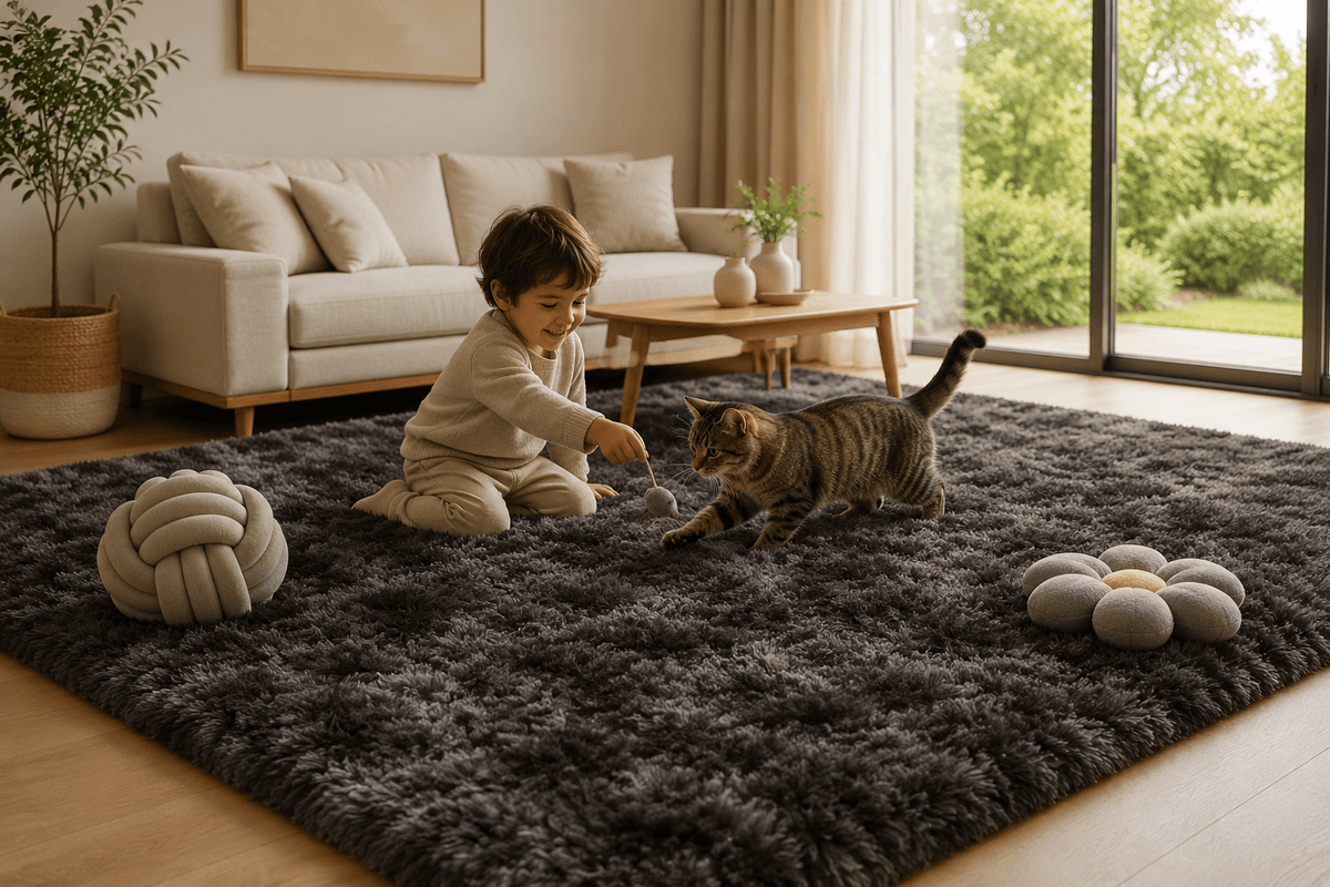 Alfombra Lavable Fluffy antideslizante - Inua Home