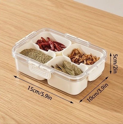 Bandeja Divisora para Aperitivos — Con Tapa y Asa, Apta para Microondas - Inua Home