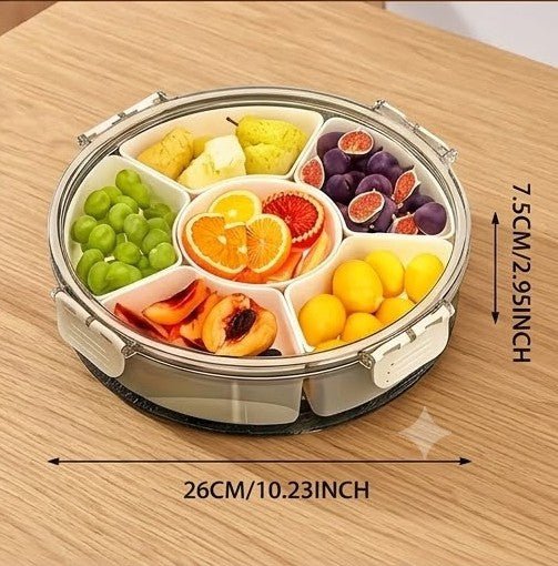 Bandeja Divisora para Aperitivos — Con Tapa y Asa, Apta para Microondas - Inua Home