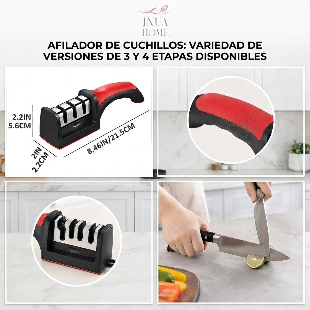 🔪 Afilador de Cuchillos 4 en 1 — Profesional y Compacto