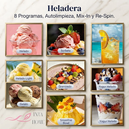 Heladera Eléctrica Teendow 10 en 1 con Re-Spin y Mix-In