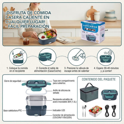 Lonchera Eléctrica Portátil 2 en 1 (1.5L) - Inua Home