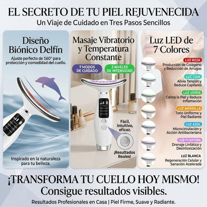 Masajeador facial y cuello Led - Tu spa en casa - Inua Home